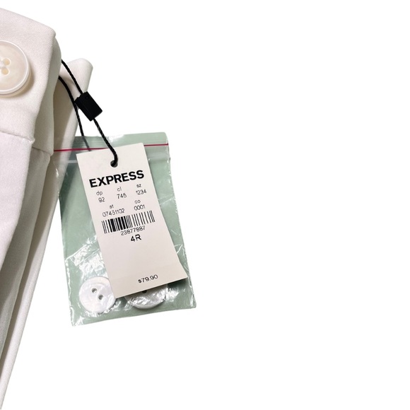 EXPRESS NWT White Ankle High Rise Seamed Pants (4R) - Picture 5 of 8